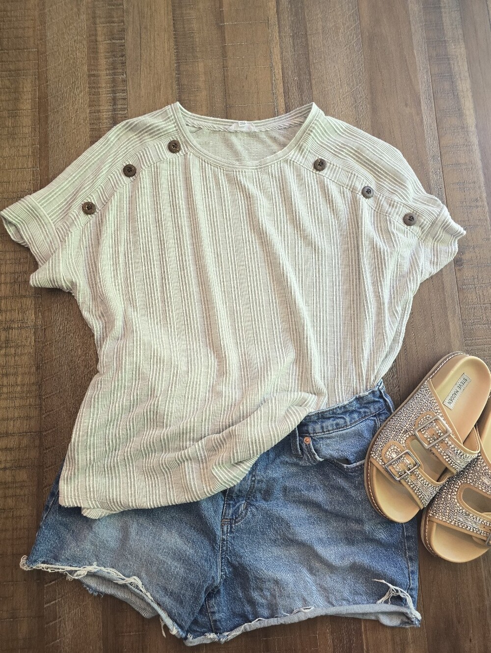 Westbound Light Gray Ribbed Sweater